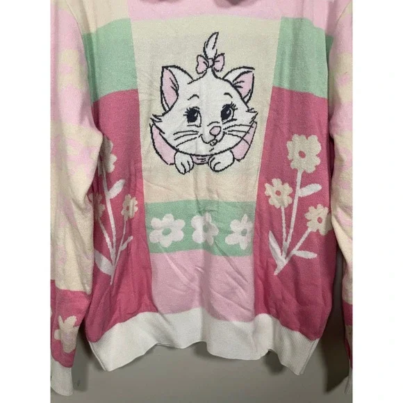 NWT BoxLunch Disney Aristocrats Marie Cat Sweater Size Medium Coquette Quirky - Picture 3 of 10